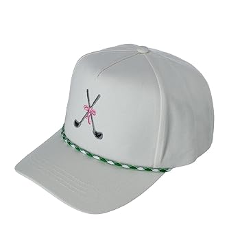 Amazon.com: CTM Women's Golf Club Bow Cap with Rope Hatband